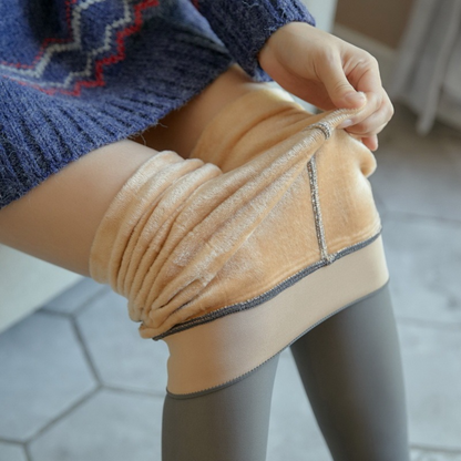 Sheer Fleece-Lined Tights