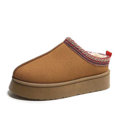 Fur Lined Suede Outdoor Slippers | Water Resistant