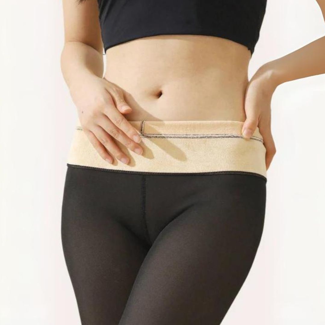 Sheer Fleece-Lined Tights