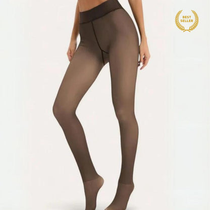 Sheer Fleece-Lined Tights