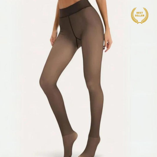 Sheer Fleece-Lined Tights