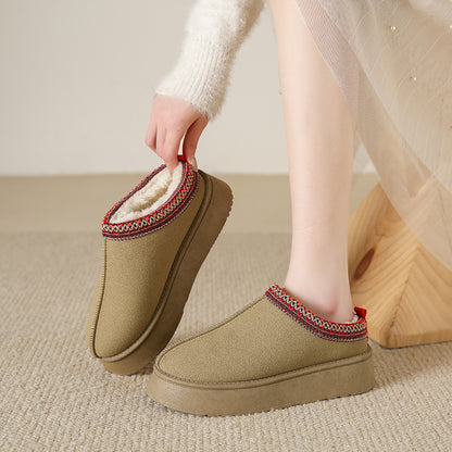 Fur Lined Suede Outdoor Slippers | Water Resistant