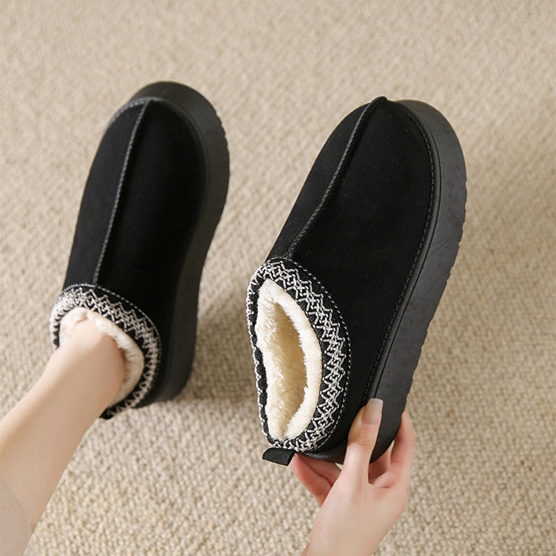 Fur Lined Suede Outdoor Slippers | Water Resistant