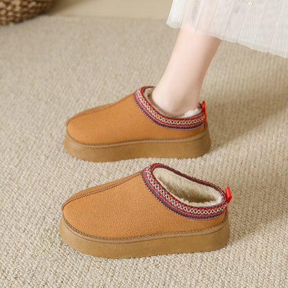 Fur Lined Suede Outdoor Slippers | Water Resistant