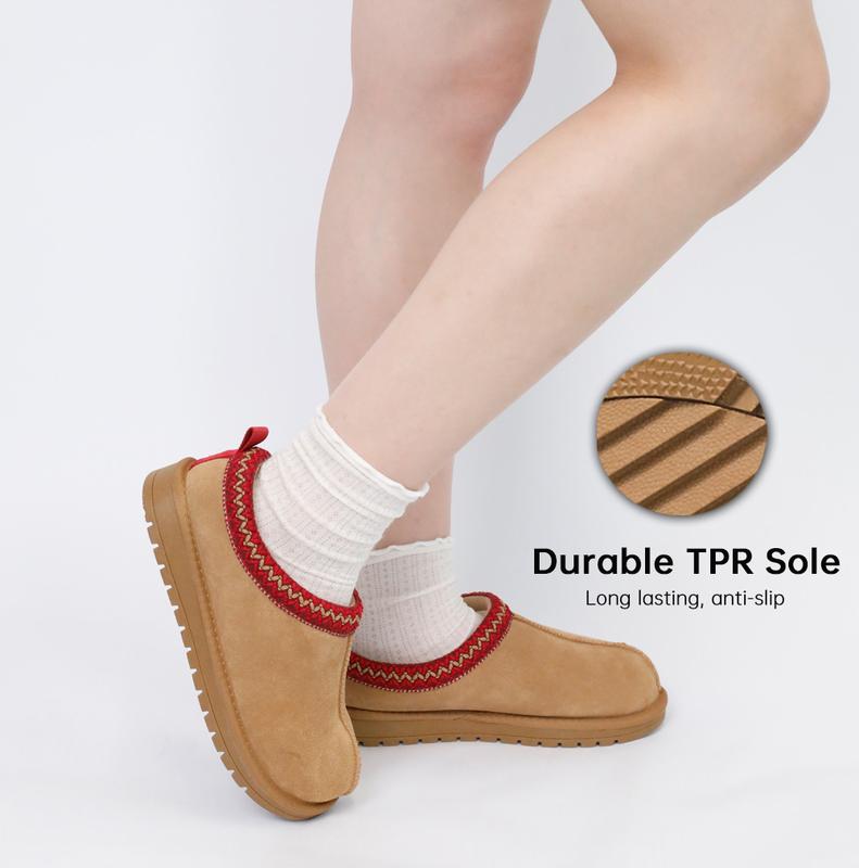 Fur Lined Suede Outdoor Slippers | Water Resistant
